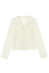 In The Cloud Wool And Mohair Cardigan - White